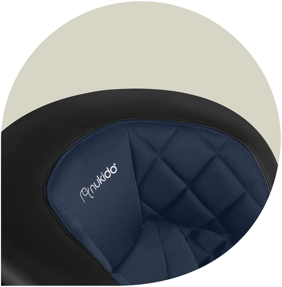 Nukido Louis automobilinė kėdutė, juoda/tamsiai mėlyna, 15-36 kg, ISOFIX