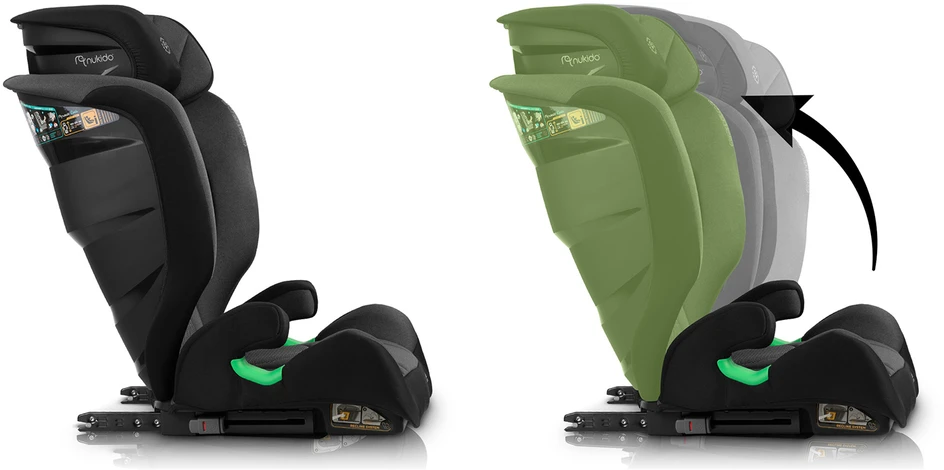 Automobilinė kėdutė Nukido Louis Soft juoda -pilka, 15-36 kg ISOFIX