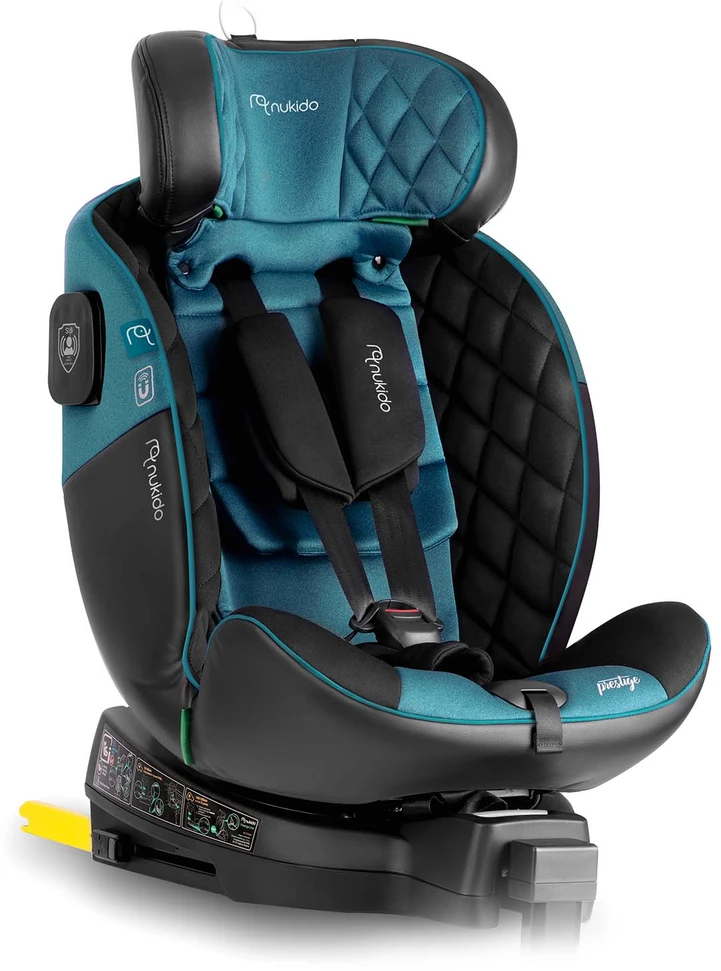 Nukido Besisukanti automobilinė kėdutė, 360 laipsnių, Isofix, 40-150 cm, kūdikiams ir mažiems vaikams, šoninio smūgio apsauga, reguliuojama galvos atrama