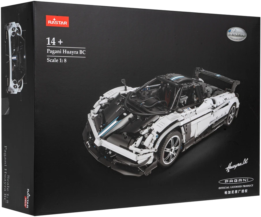 RASTAR 1:8 mastelio surenkamas automodelis Pagani Huayra BC Bricks, 97910
