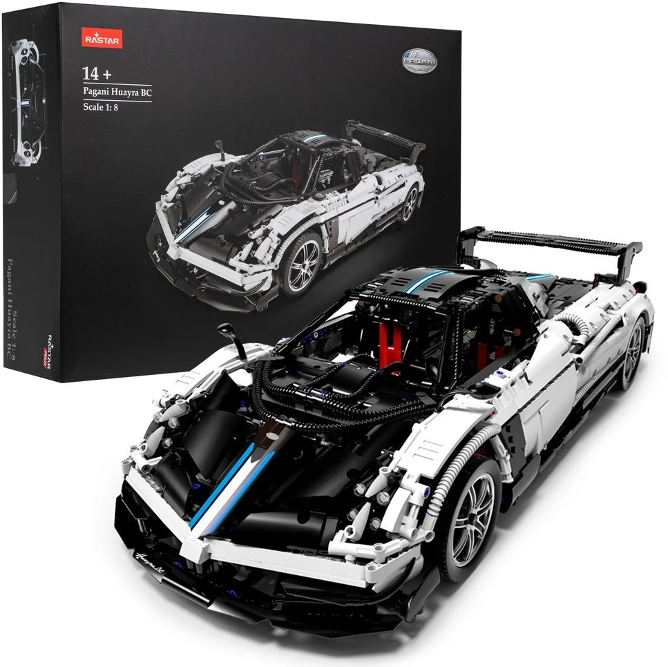 RASTAR 1:8 mastelio surenkamas automodelis Pagani Huayra BC Bricks, 97910