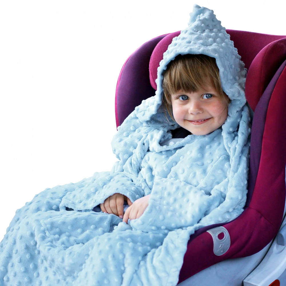 Baby Gadgets Kūdikio įvyniojimas - antklodė su rankovėmis - mėlyna
