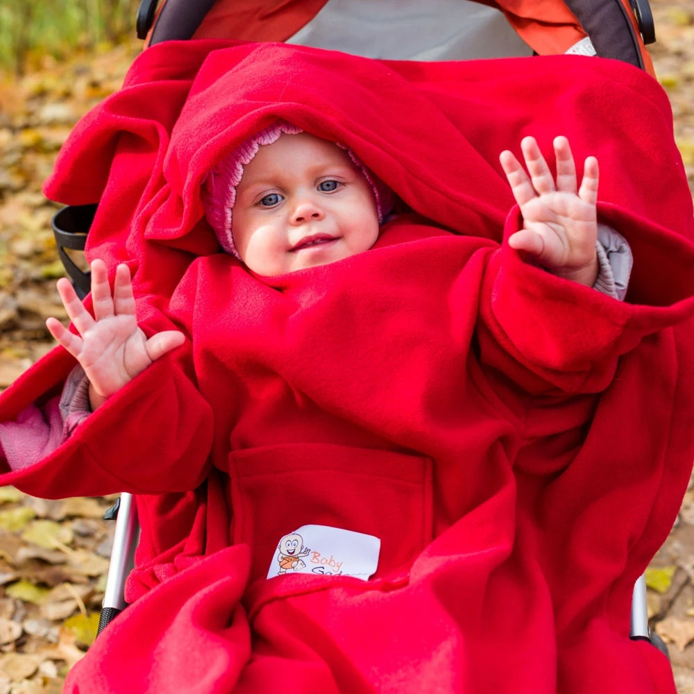 Baby Gadgets Kūdikis Wrapi Active - antklodė su rankovėmis - raudona