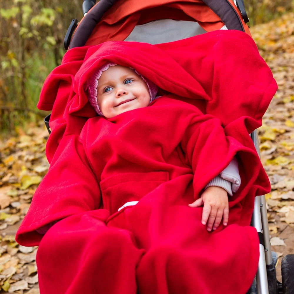 Baby Gadgets Kūdikis Wrapi Active - antklodė su rankovėmis - raudona