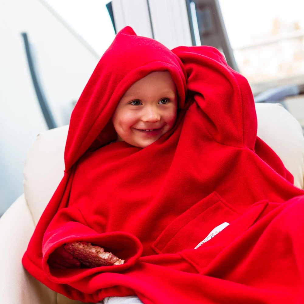 Baby Gadgets Kūdikis Wrapi Active - antklodė su rankovėmis - raudona