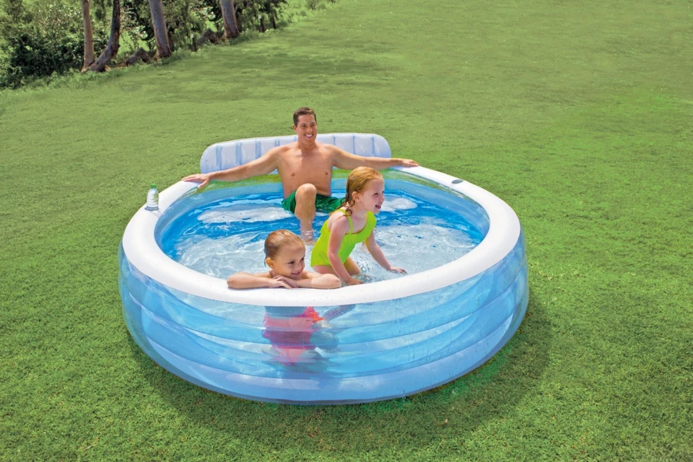 Intex sodo baseinas su sėdyne