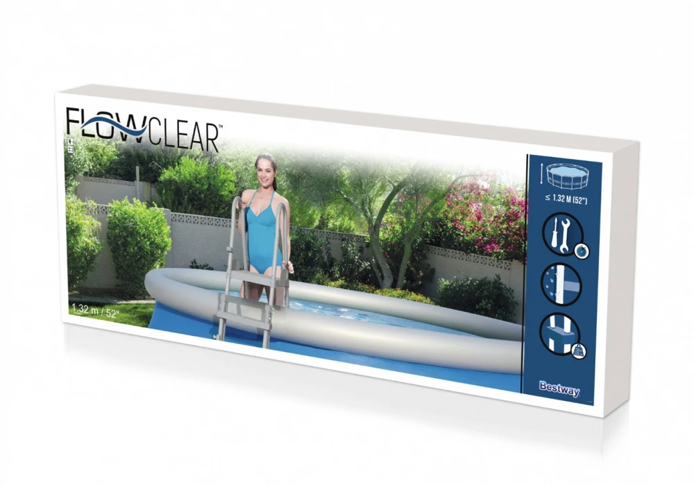 Bestway Flowclear Baseino kopetėlės, 132cm, 4 laipteliai