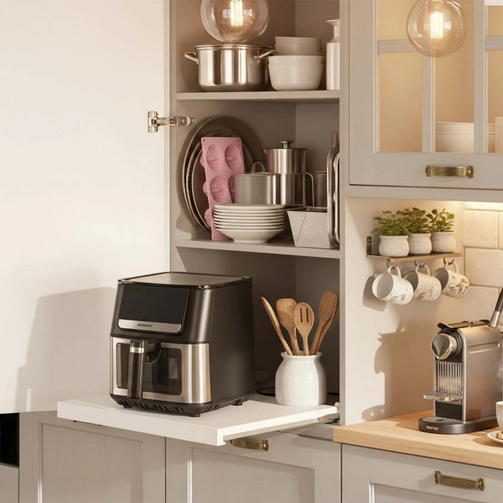 Bealiejė gruzdintuvė Berdsen BD-655, 6,5 l, 1700 W, juoda