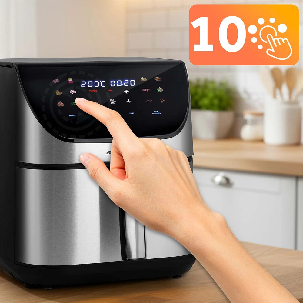 Bealiejė gruzdintuvė Berdsen BD-659, 8 l, 1700 W, sidabrinės spalvos