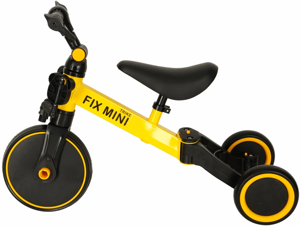 Trike Fix Mini krosinis triratukas 3in1 su pedalais geltonas
