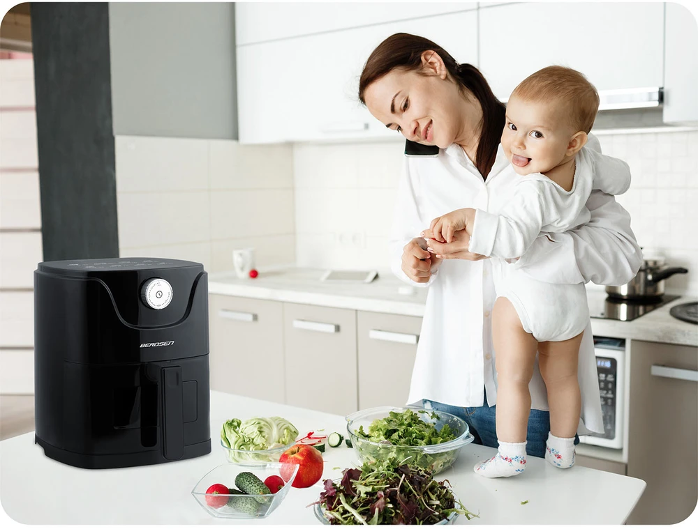 Belaidė juoda gruzdintuvė Berdsen BD-654 Air Fryer