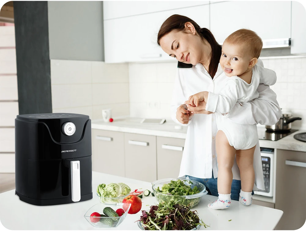 Belaidė juoda gruzdintuvė Berdsen BD-654 Air Fryer