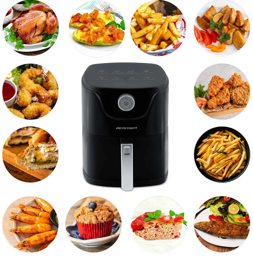 Belaidė juoda gruzdintuvė Berdsen BD-654 Air Fryer