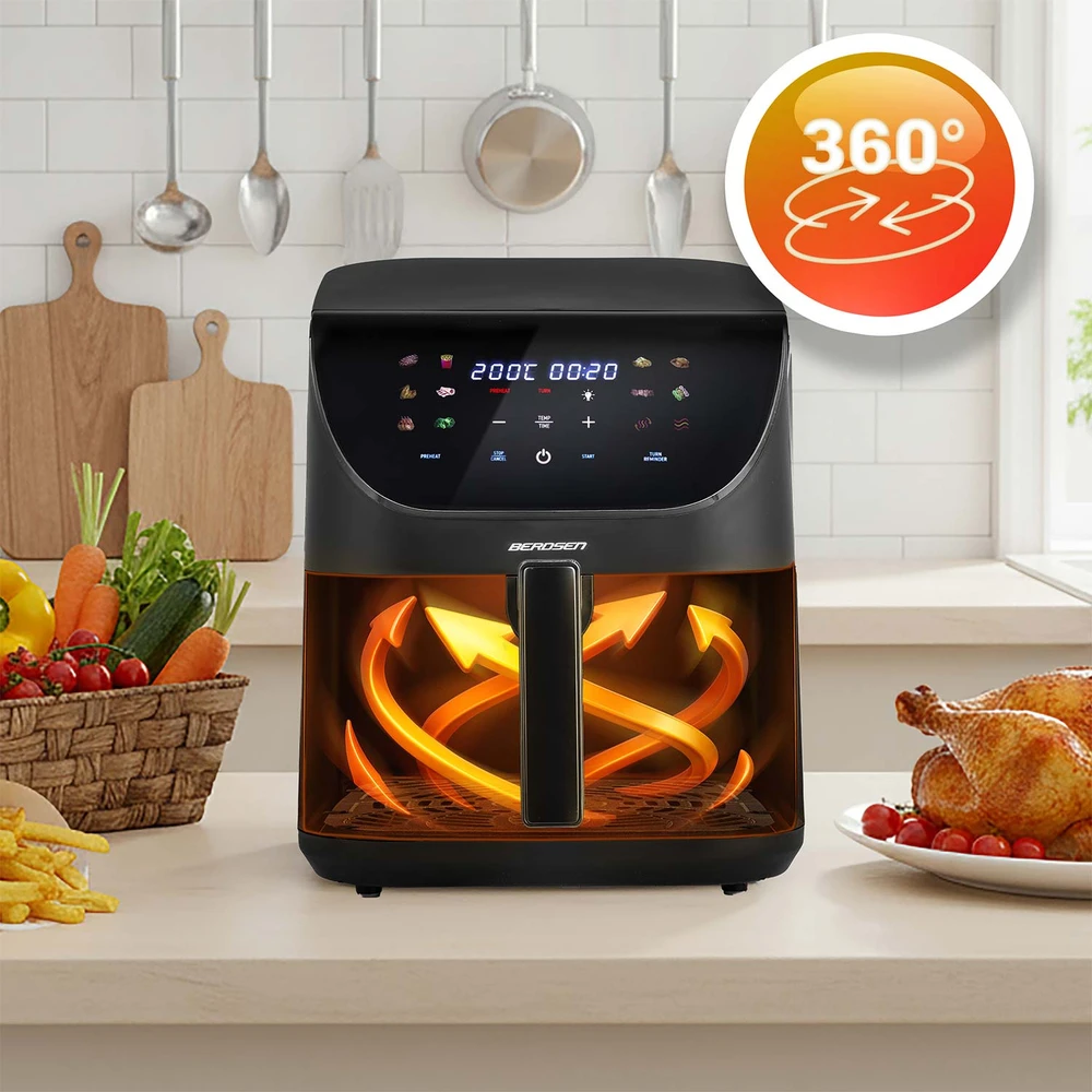 Belaidė juoda gruzdintuvė Berdsen BD-660 Air Fryer