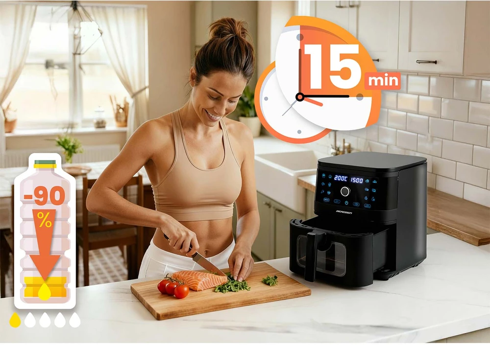 Belaidė juoda gruzdintuvė Berdsen BD-661 Air Fryer