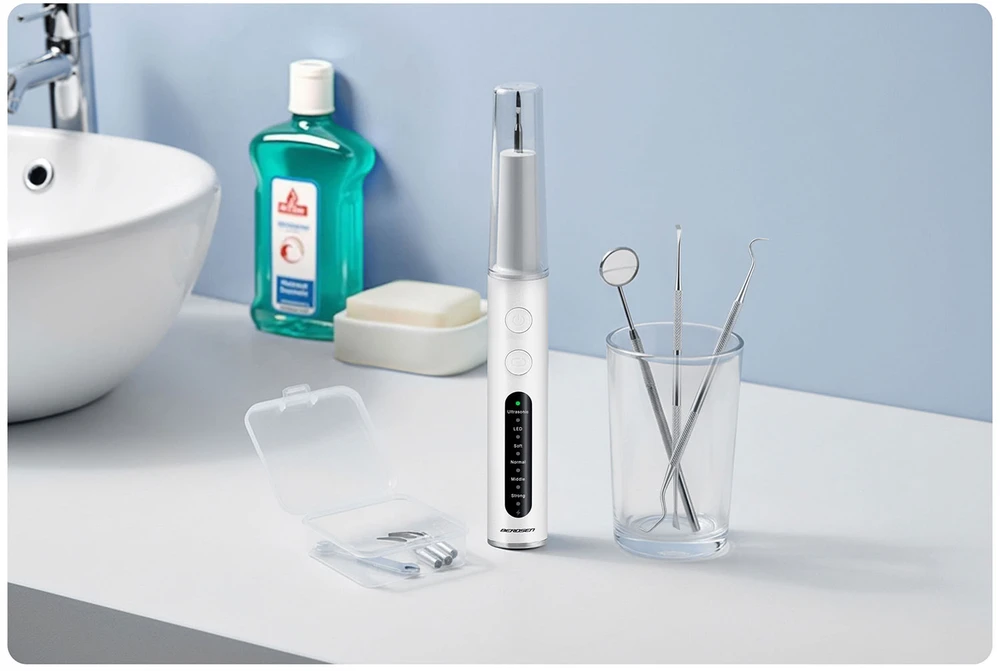 Berdsen BD-251 ultragarsinis dantų skaleris, 4 režimai kalkių šalinimui, LED apšvietimas