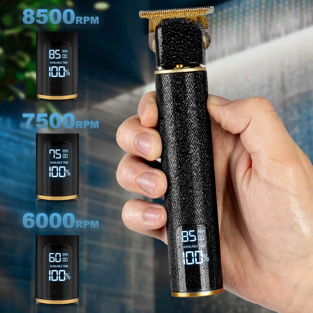 Plaukų kirpimo mašinėlė Berdsen BD-260 Barber Master su LCD ekranu, 3 greičiais ir USB-C, juoda
