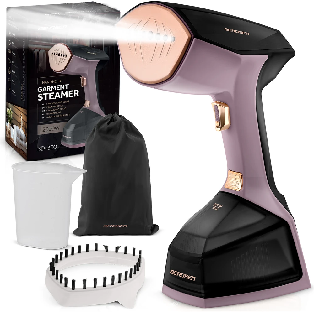 Berdsen Drabužių garintuvas, galingas 2000W, su didele 360ml talpykla, LCD ekranas, greitam raukšlių pašalinimui, kelioninis garintuvas, drabužių priežiūra