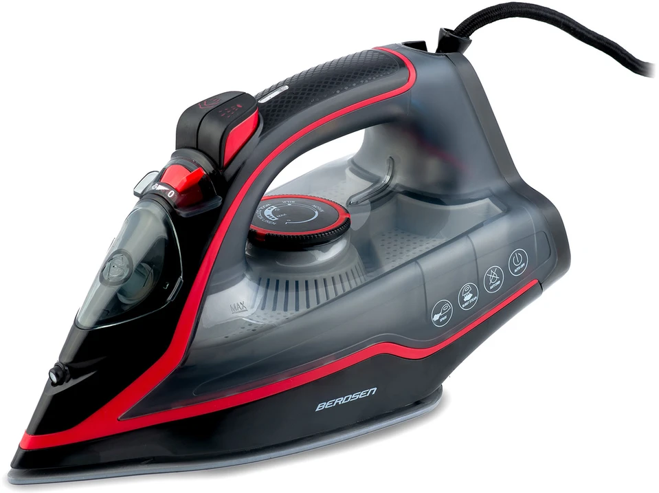 Berdsen BD-331 garų lygintuvas 2600W su keraminiu paviršiumi ir vertikaliu lyginimu