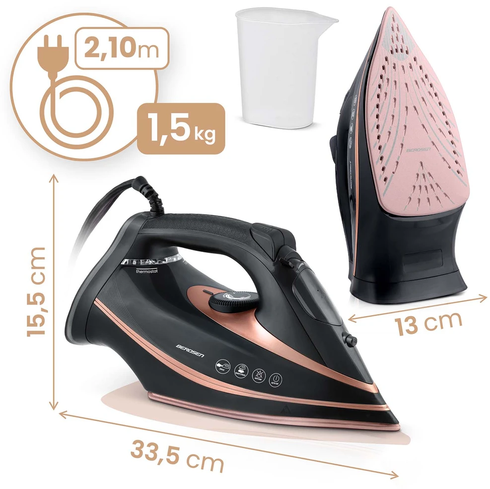 Berdsen BD-332 garinis lygintuvas 3000W su keraminiu paviršiumi ir vertikaliu naudojimu