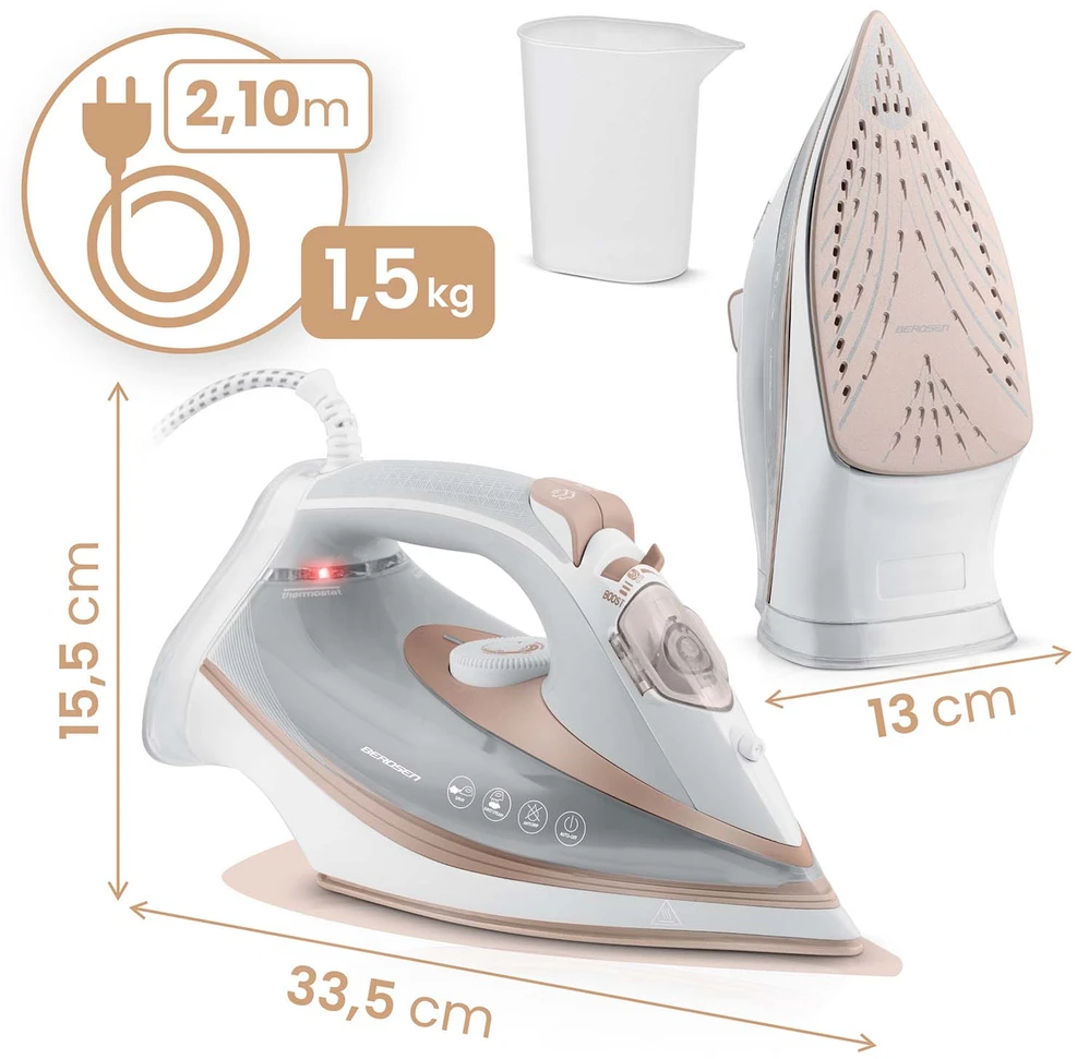 Berdsen BD-332 garinis lygintuvas 3000W su keraminiu paviršiumi ir vertikaliu naudojimu