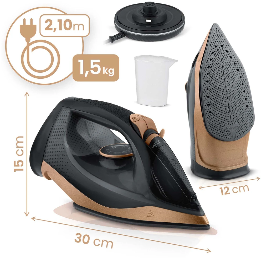 Belaidis garinis lygintuvas 2600 W, Berdsen BD-333, su keramine danga