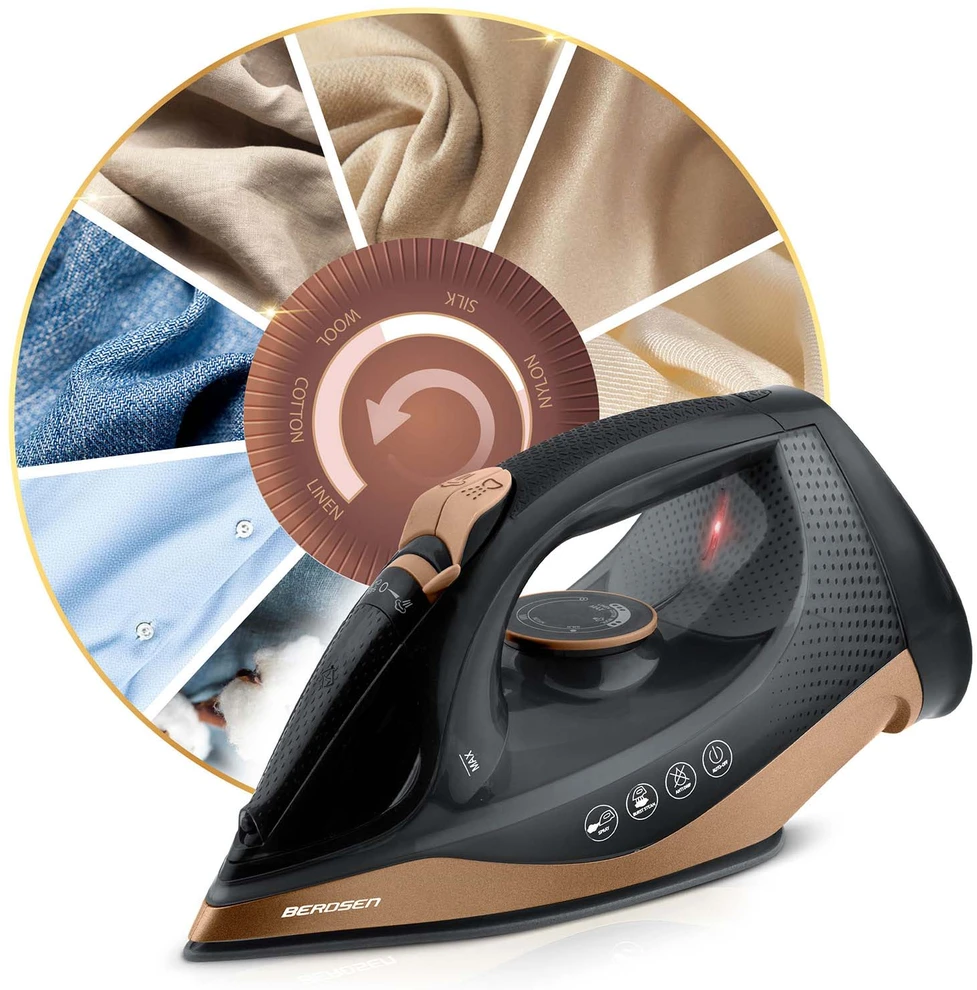 Belaidis garinis lygintuvas 2600 W, Berdsen BD-333, su keramine danga