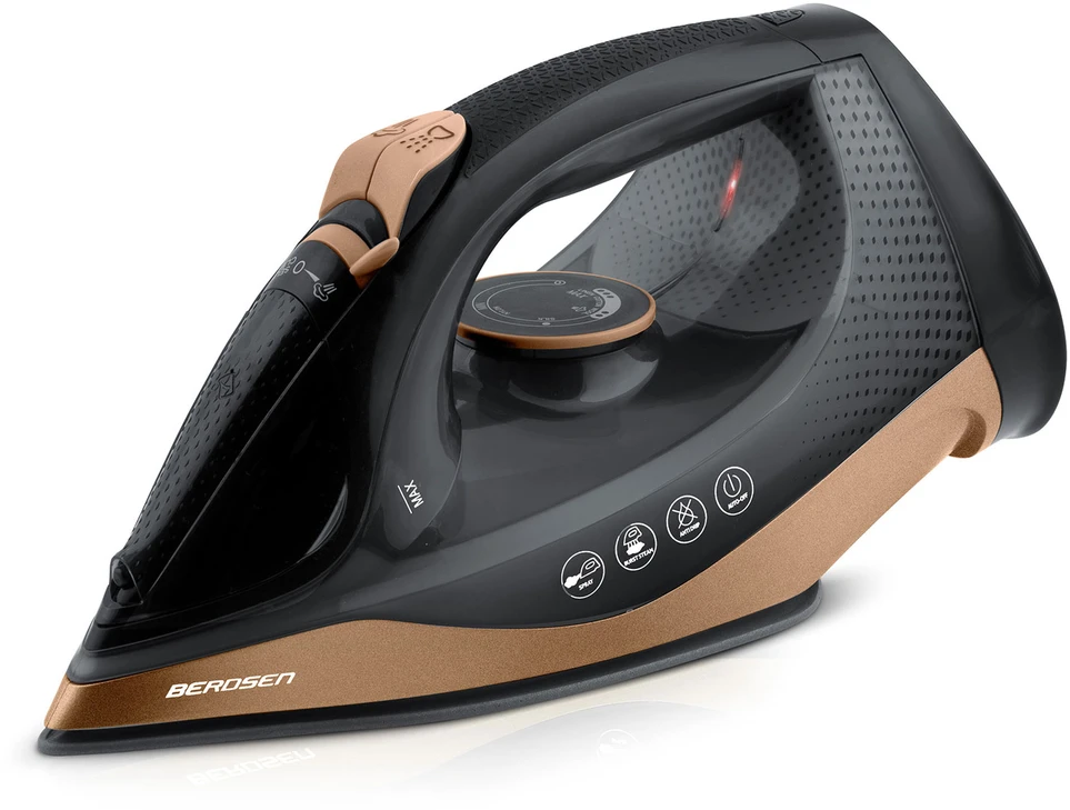 Belaidis garinis lygintuvas 2600 W, Berdsen BD-333, su keramine danga