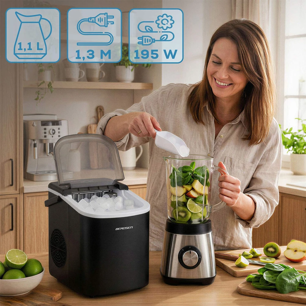 Berdsen BD-420 juodas ledų gaminimo aparatas 1.1L/12kg