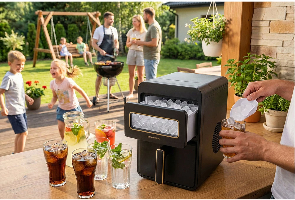 Berdsen BD-421 juodas ledų gaminimo aparatas, 1,1 l / 12 kg