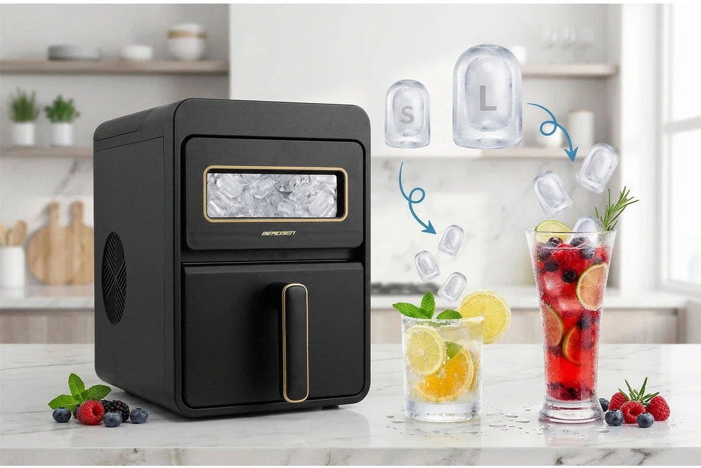Berdsen BD-421 juodas ledų gaminimo aparatas, 1,1 l / 12 kg
