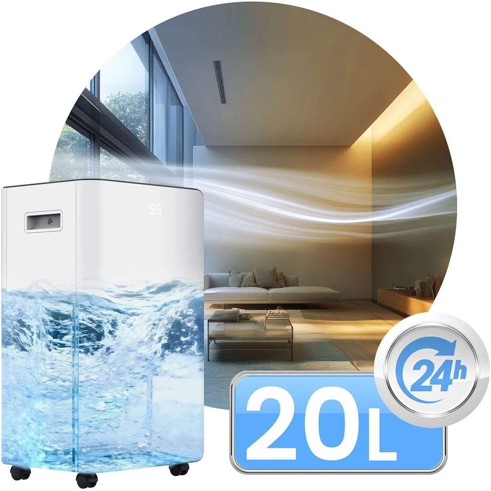 Berdsen BD-532 kompresorinis baltas oro sausintuvas 20 l/24 h su higrostatu