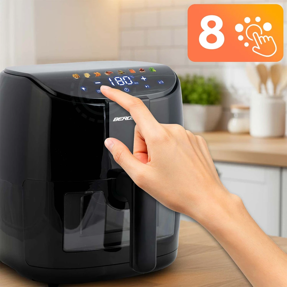 Berdsen BD-658 juoda 4 l bealiejė oro gruzdintuvė 1500 W