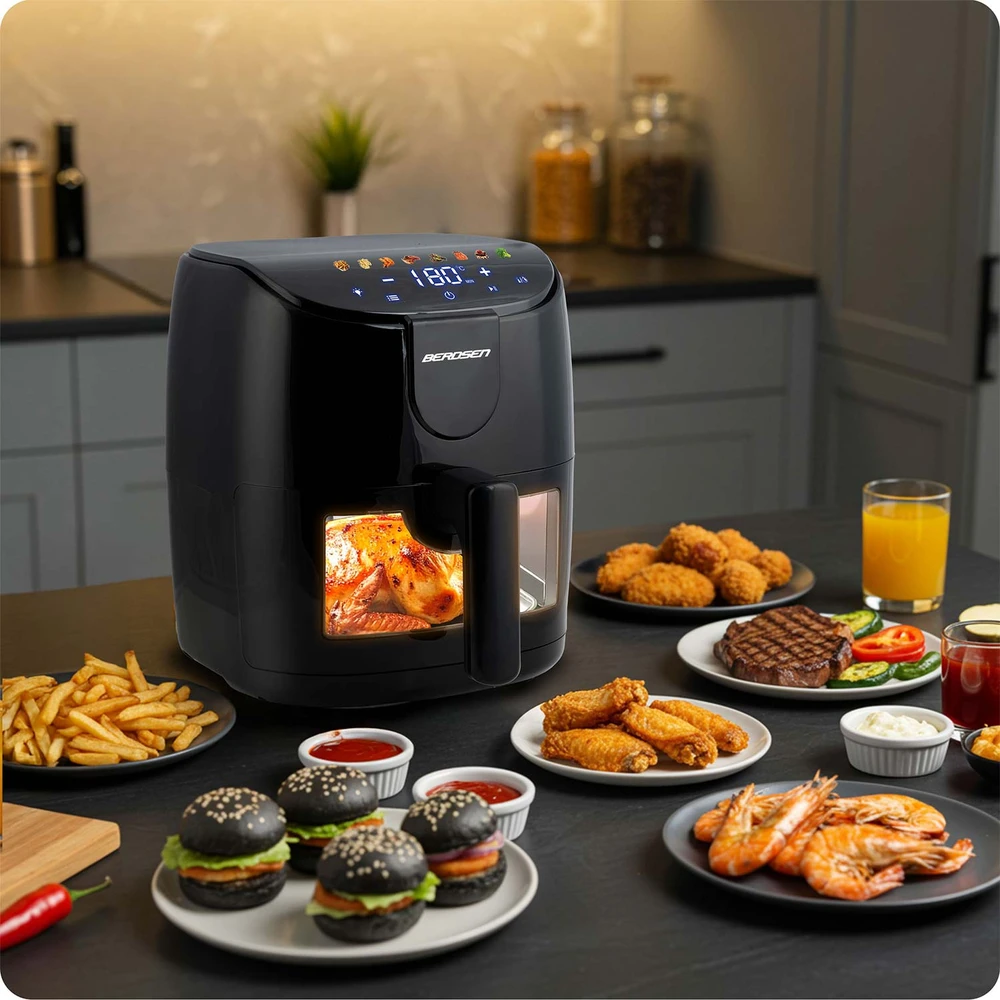 Berdsen BD-658 juoda 4 l bealiejė oro gruzdintuvė 1500 W