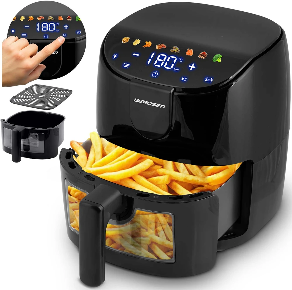 Berdsen BD-658 juoda 4 l bealiejė oro gruzdintuvė 1500 W