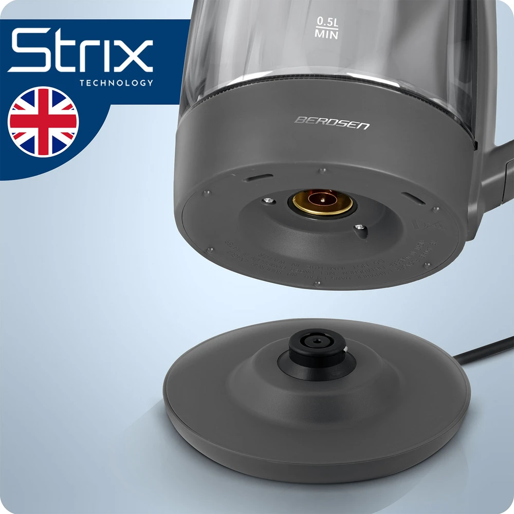 Berdsen BD-711 1,7 l elektrinis virdulys su temperatūros reguliavimu, stiklinis