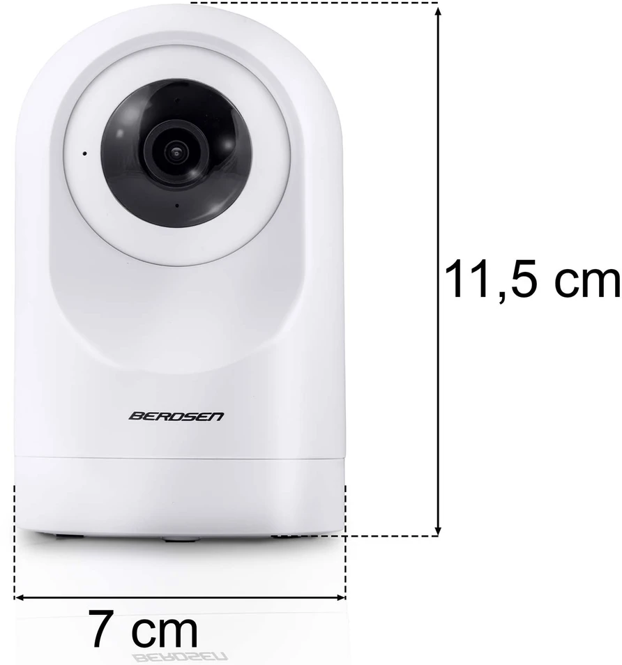 Berdsen BD-941 balta IP pasukama 5MP elektroninė kūdikio stebėjimo kamera