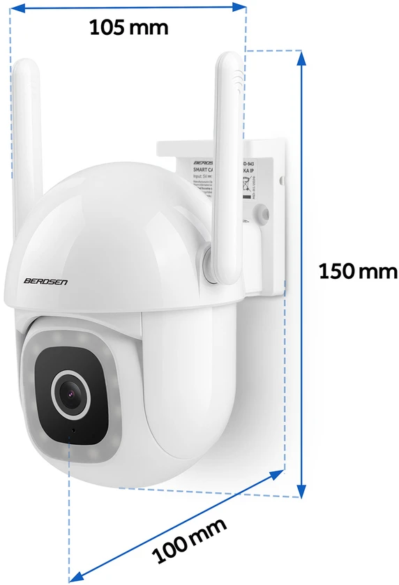 Berdsen BD-943 išorinė pasukama 5MP WiFi IP kamera