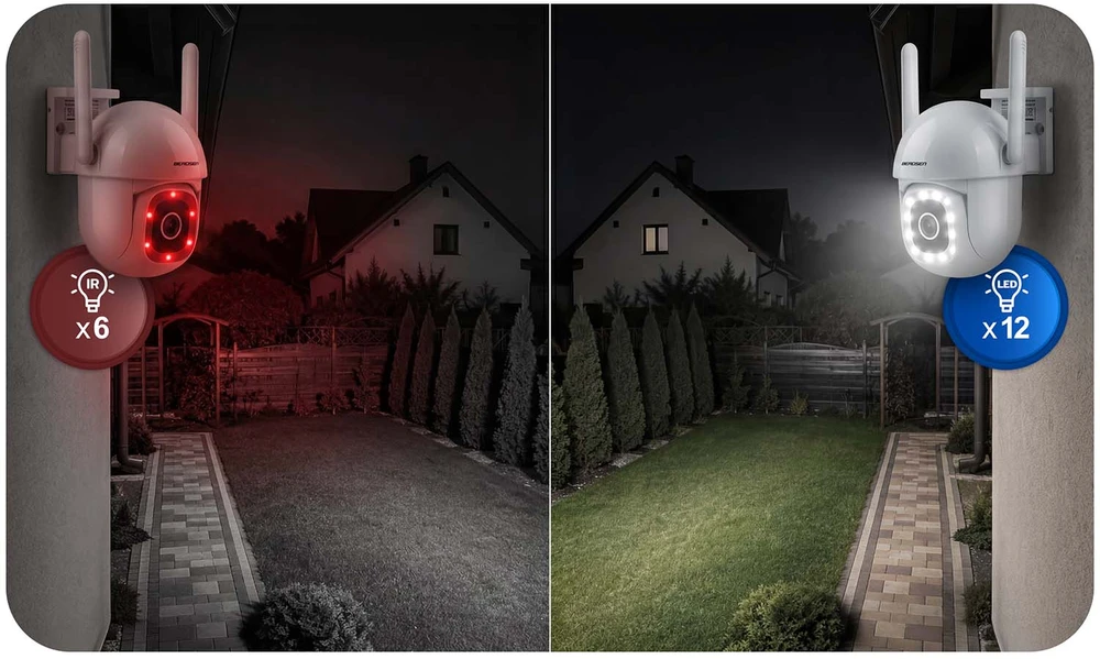 Berdsen BD-943 išorinė pasukama 5MP WiFi IP kamera