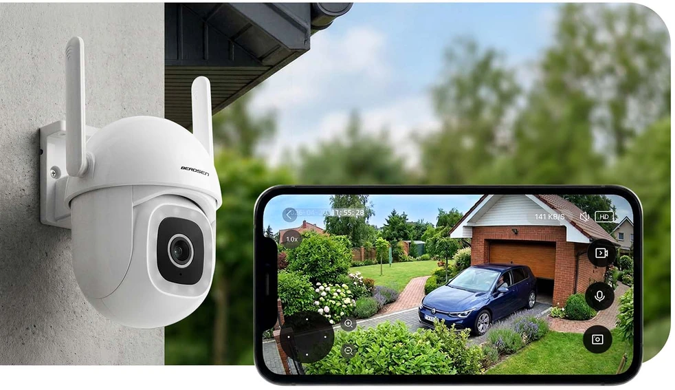 Berdsen BD-943 išorinė pasukama 5MP WiFi IP kamera