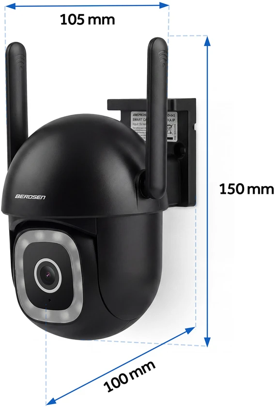 Berdsen BD-943 išorinė pasukama 5MP WiFi IP kamera