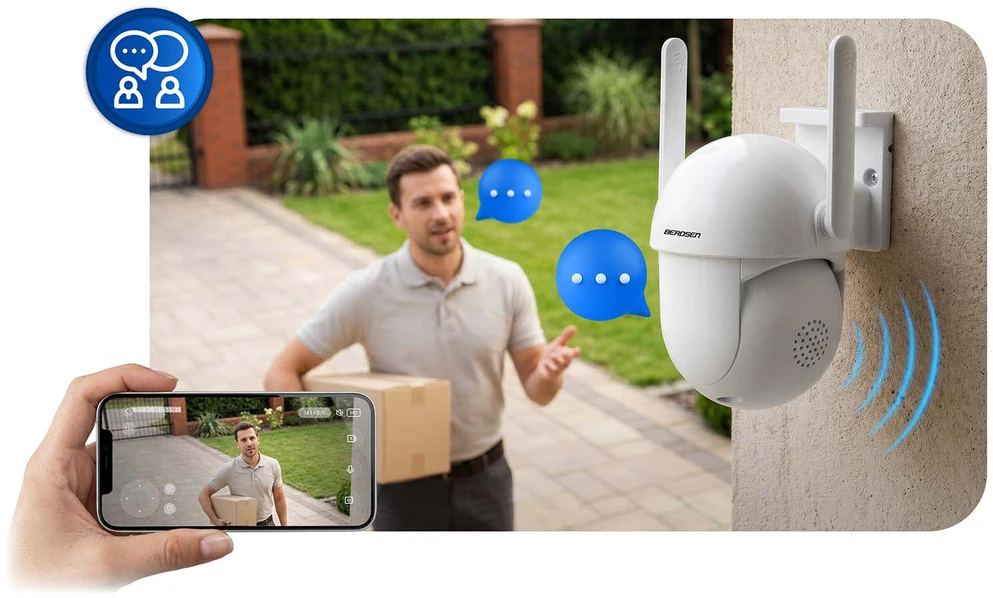 Berdsen BD-943 išorinė pasukama 5MP WiFi IP kamera