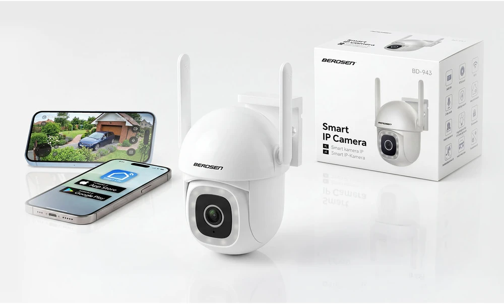 Berdsen BD-943 išorinė pasukama 5MP WiFi IP kamera