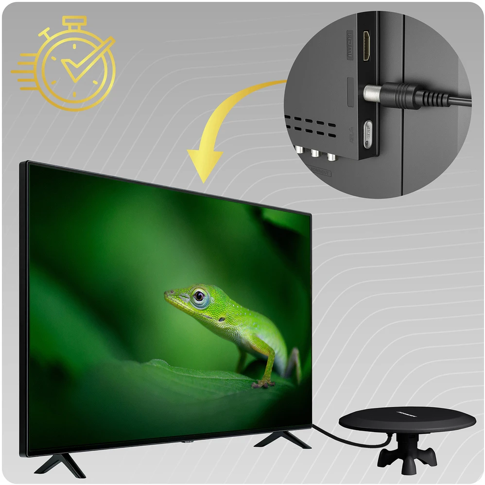 Berdsen BD-955 juoda ultra HD 4K vidaus ir lauko TV antena