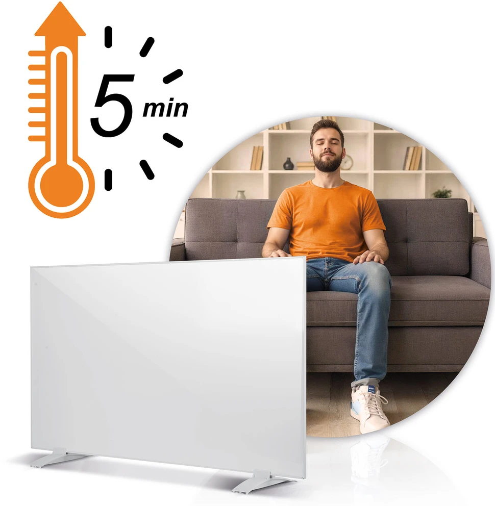 Berdsen Infraraudonųjų spindulių šildytuvas, 600 W spindulinis šildytuvas, energiją taupanti infraraudonųjų spindulių plokštė, greitas šildymas, tylus infraraudonųjų spindulių šildytuvas
