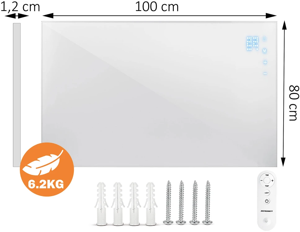 Berdsen BD-987 infraraudonųjų spindulių šildytuvas 800 W su WiFi pulteliu ir programėle
