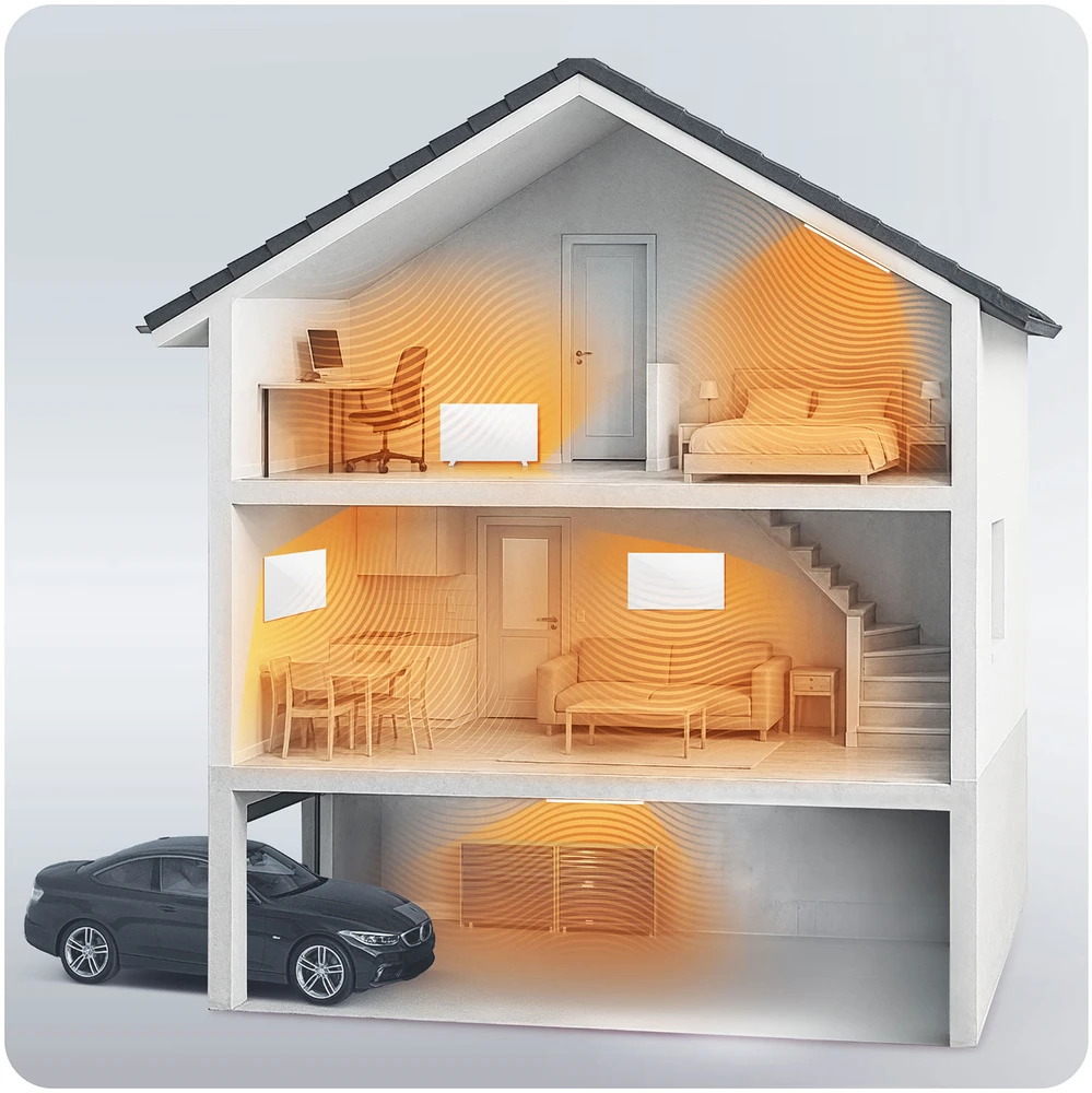 Berdsen BD-987 infraraudonųjų spindulių šildytuvas 800 W su WiFi pulteliu ir programėle