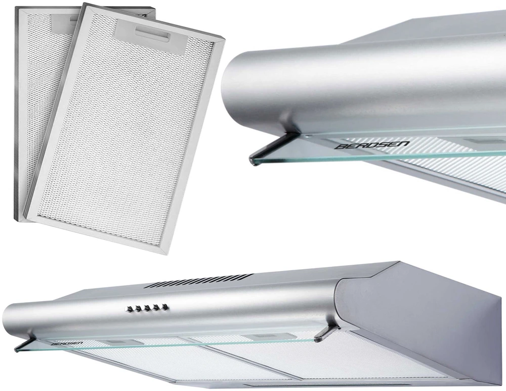 Berdsen BE-10-A INOX 60 cm poįmontuojamas virtuvinis gartraukis