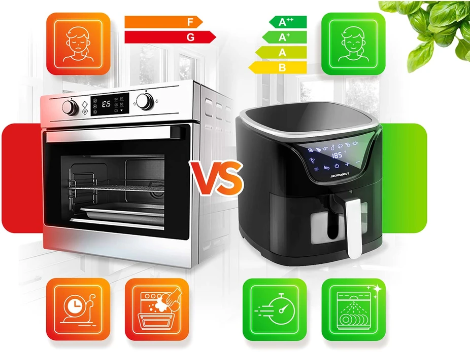 Berdsen Bealiejė gruzdintuvė Air Fryer 5 l BD-652 juodos ir sidabrinės spalvos