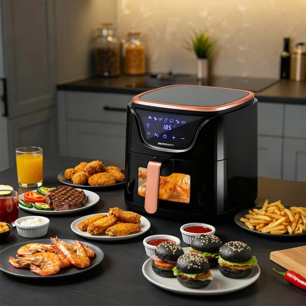 Berdsen Bealiejė oro gruzdintuvė Air Fryer BD-652 juodos ir aukso spalvų